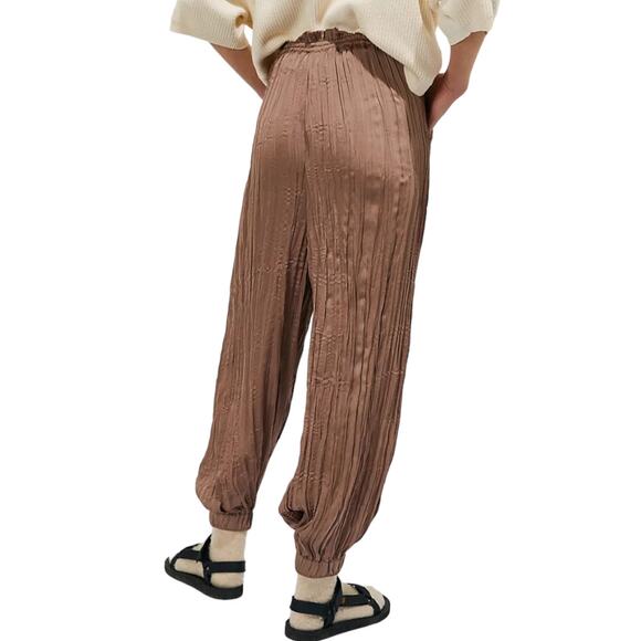 Anthropologie Bria Joggers Medium Brown Saturday Sunday Chic Balloon Pant - Picture 7 of 7